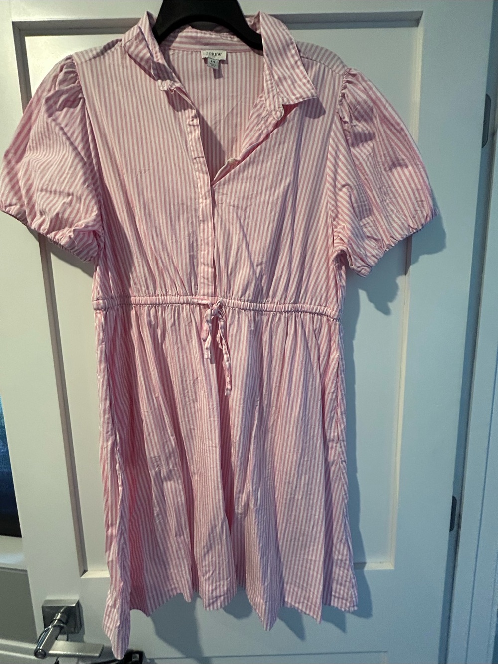 Pink Striped J Crew Dress